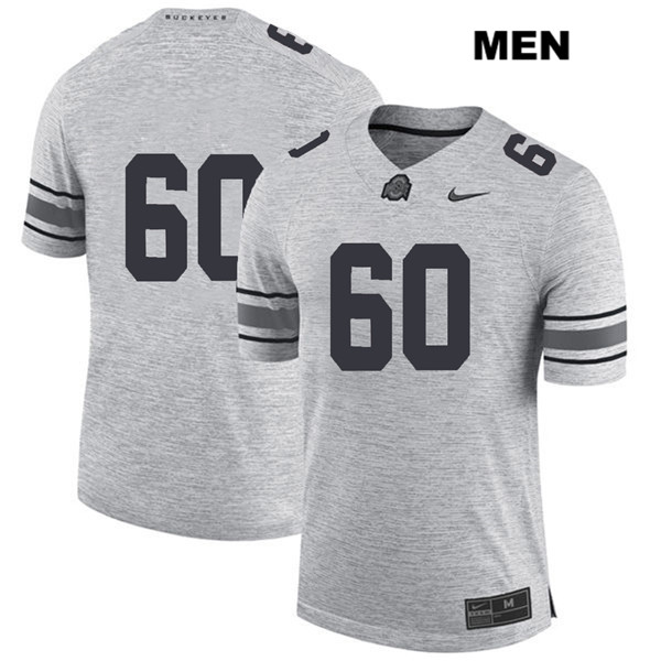 Ohio State Buckeyes Men's Blake Pfenning #60 Gray Authentic Nike No Name College NCAA Stitched Football Jersey LF19T73DA